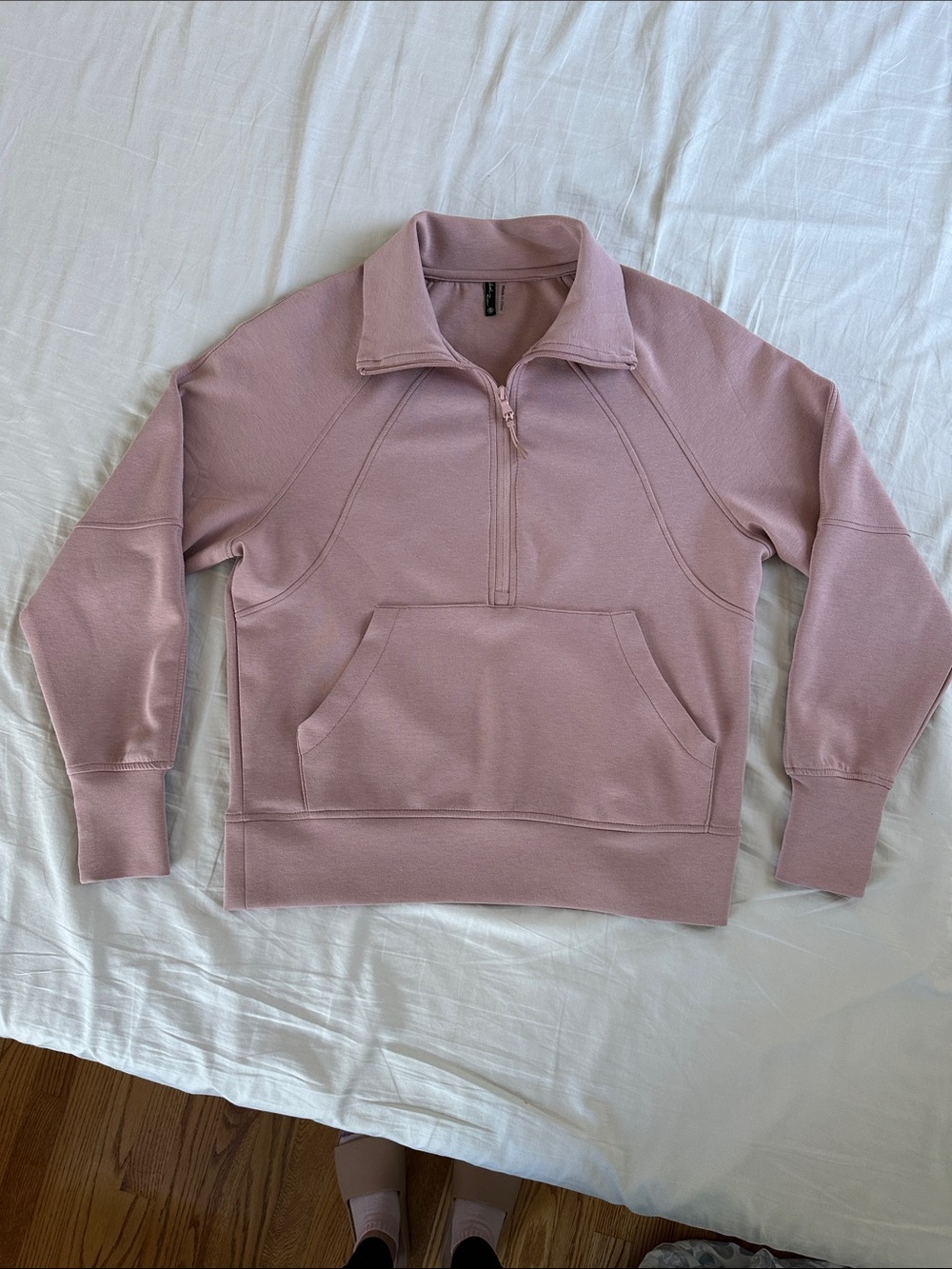 NWOT - North River Quarter-Zip Pullover - Dusty Pink - Picture 3 of 8